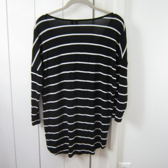 Cynthia Rowley Black and White Striped Top - Picture 2 of 4